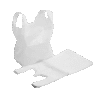 TRAGEGETASC (Plastic tas blanc)1000st 30X 20 X60 (Moyen)